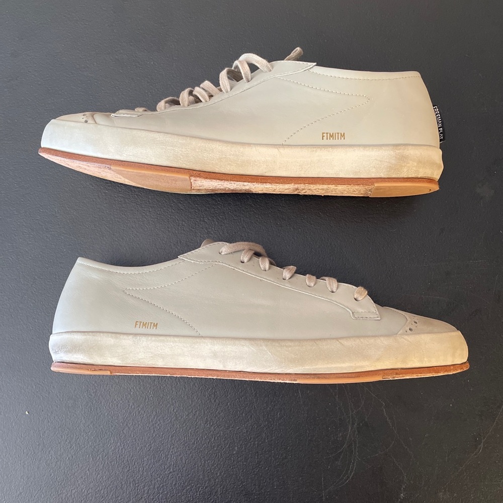 Freeman Plat men’s sz 12 leathery sneakers Grey